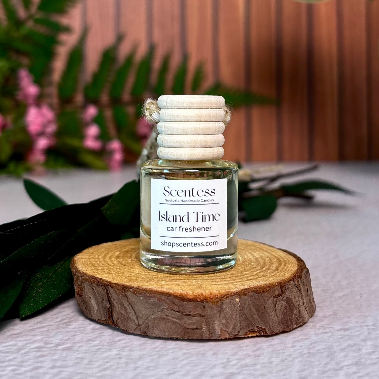 Non-toxic tropical mango and coconut milk scented car freshener