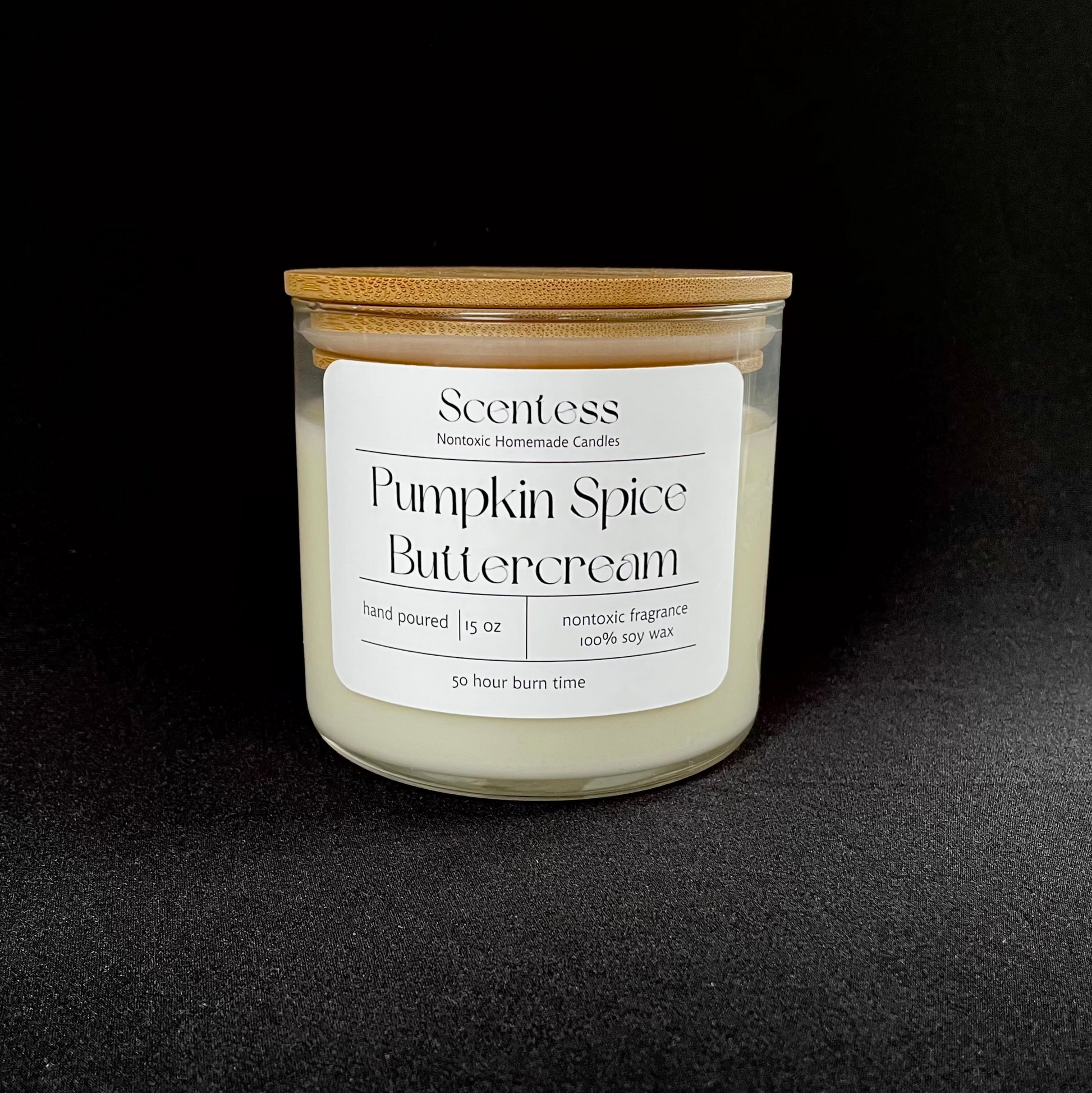 Scentess 15 oz Pumpkin Spice Buttercream Candle