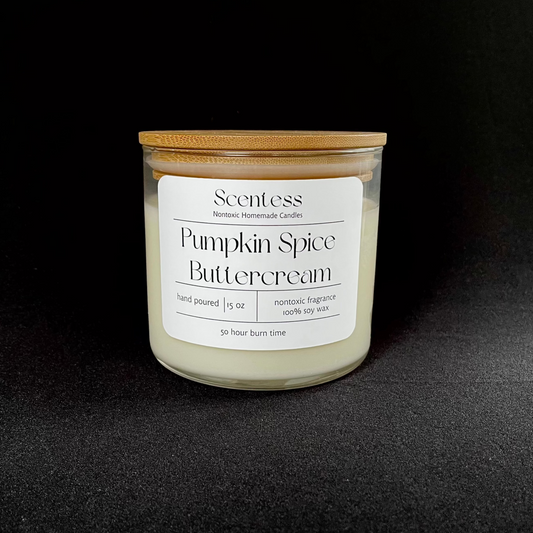 Scentess 15 oz Pumpkin Spice Buttercream Candle