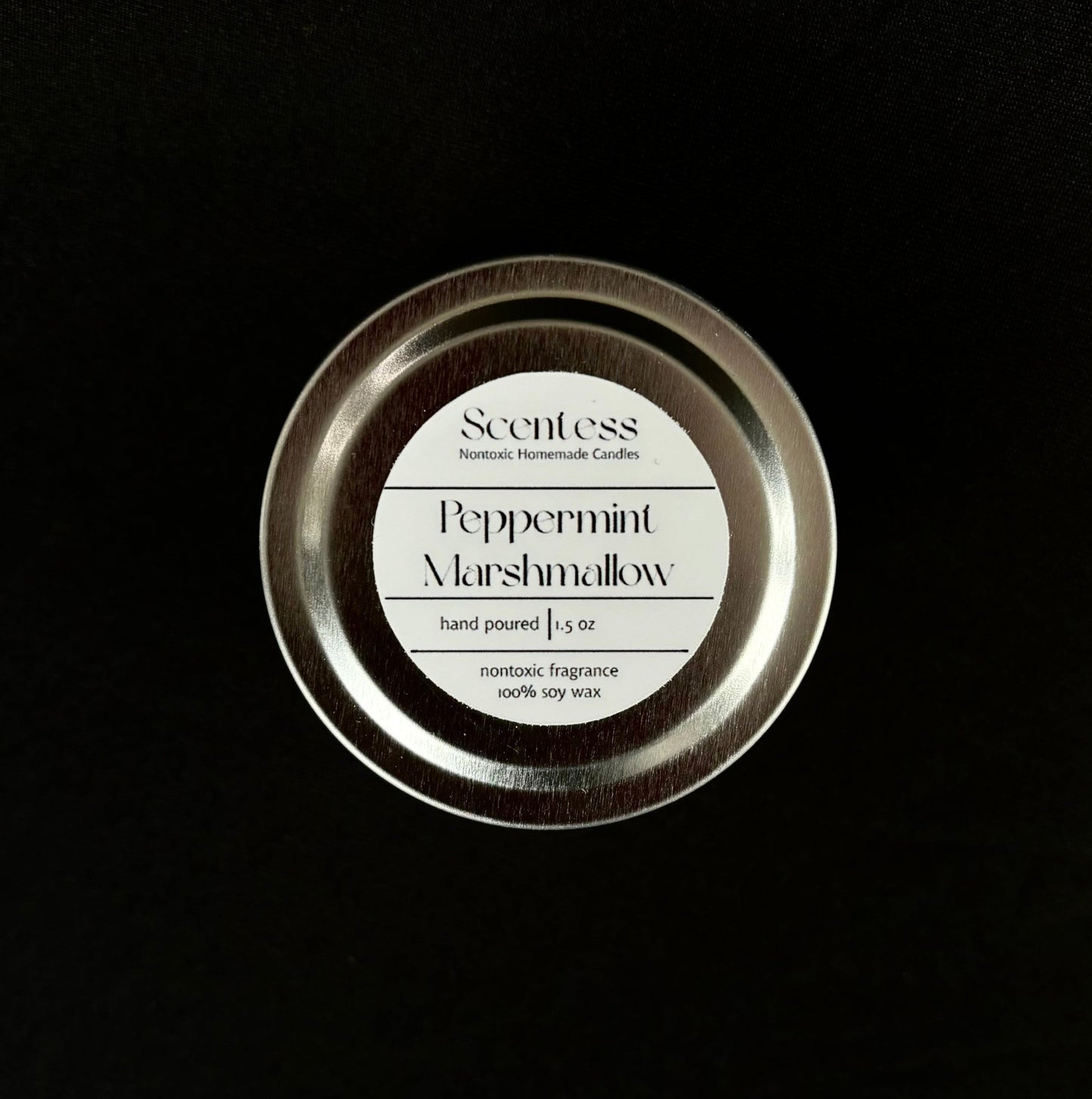 Scentess Mini Peppermint Marshmallow Soy Candle