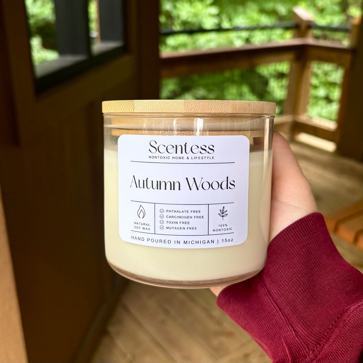 Autumn Woods 15 oz Scented Nontoxic Candle