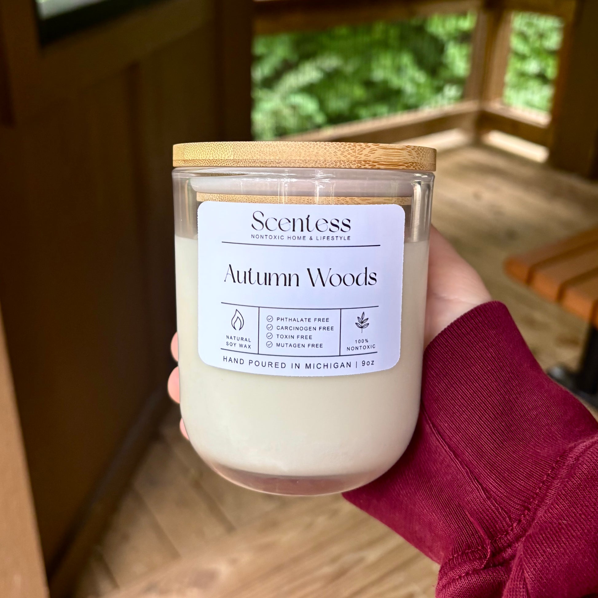 Autumn Woods 9 oz Scented Nontoxic Candle