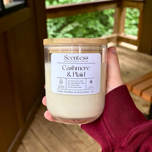 Cashmere & Plaid 9 oz Scented Nontoxic Candle