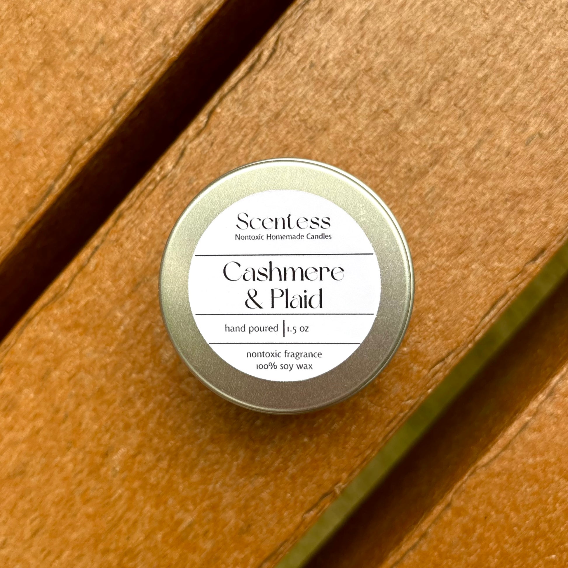 Cashmere & Plaid Mini Scented Nontoxic Candle