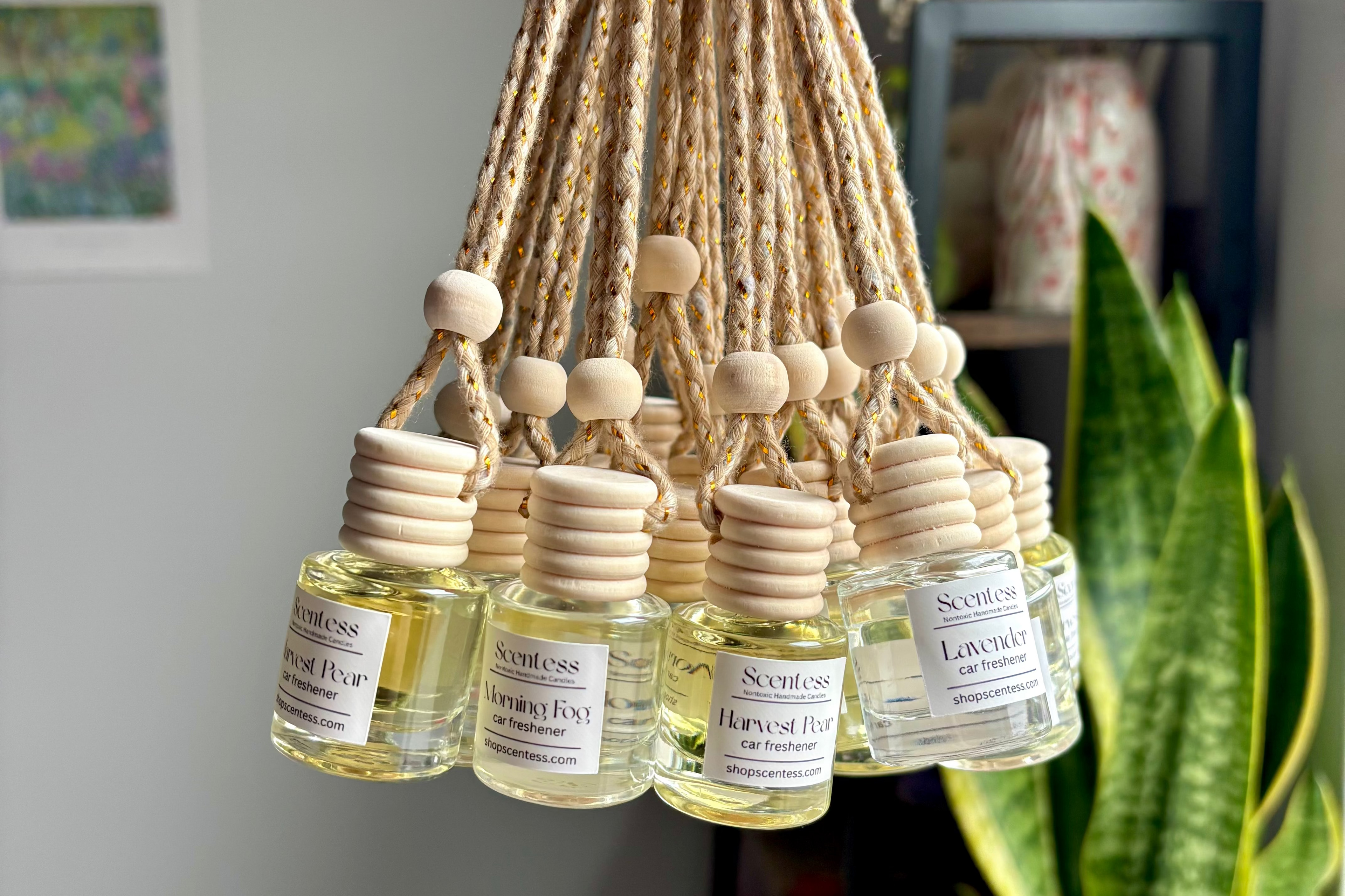 Non-toxic scented car fresheners