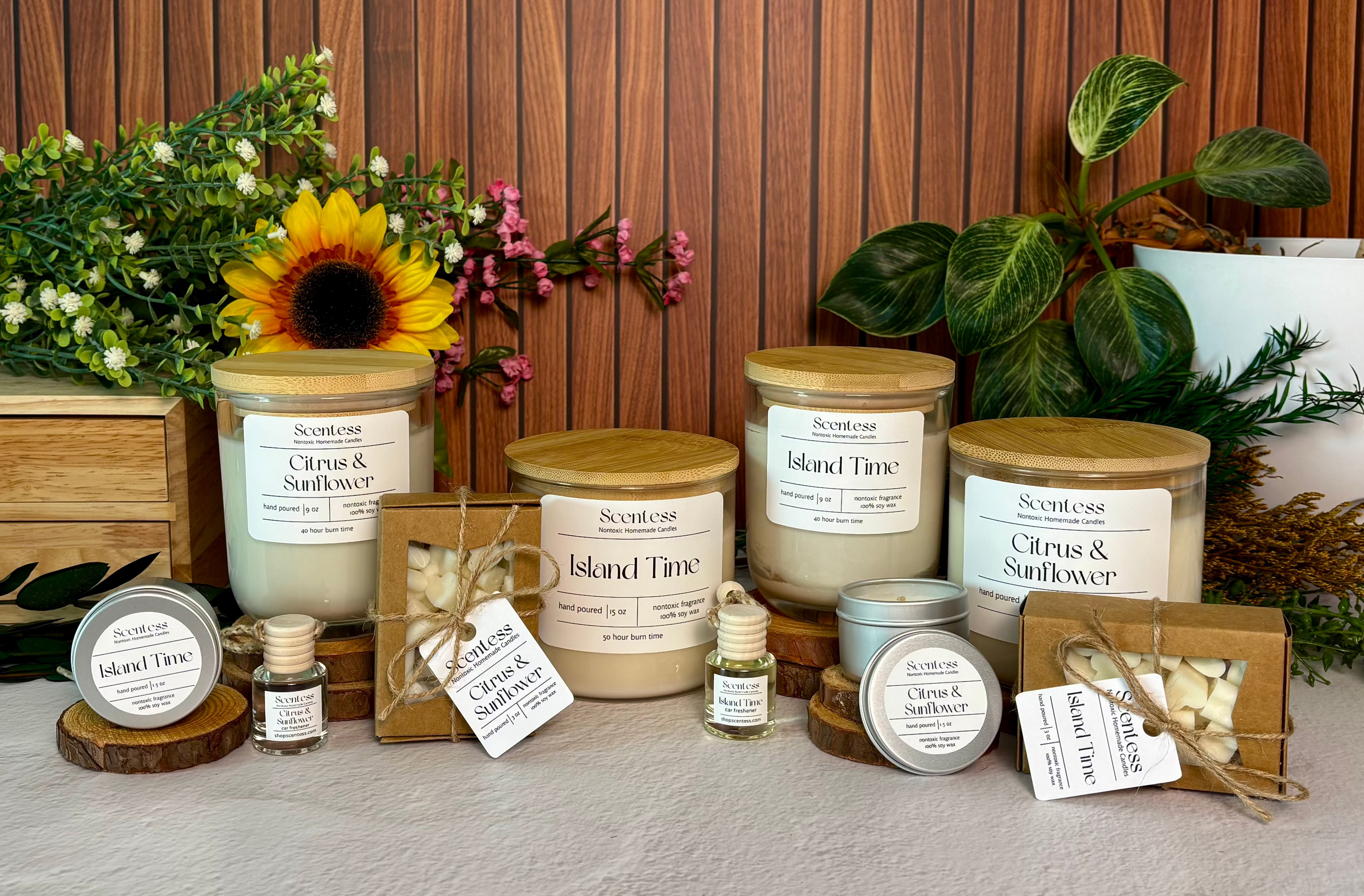 non-toxic summer scented natural soy candles