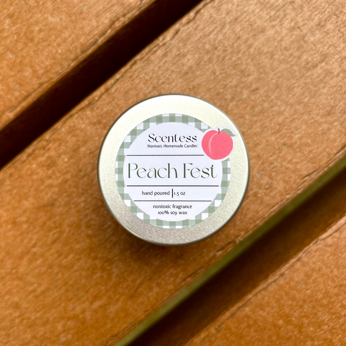 Peach Scented Nontoxic Mini Candle